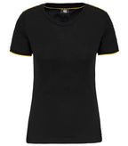 Ladies' Short-Sleeved Day To Day T-shirt Black/Yellow