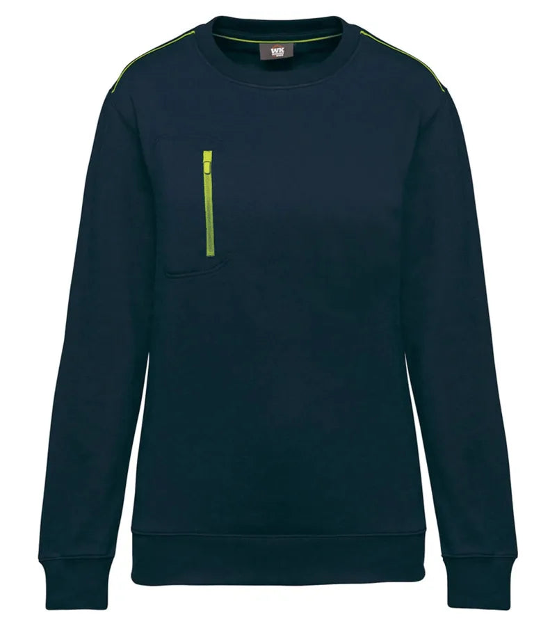 Unisex Day To Day Contrasting Zip Pocket Sweat Navy/Flour.Yellow