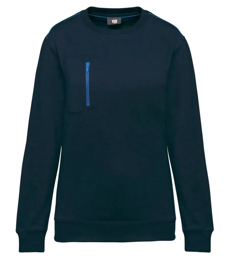 Unisex Day To Day Contrasting Zip Pocket Sweat Navy/LightRoyalBlue