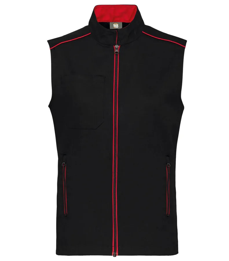 Men's Day To Day Gilet Black/Red