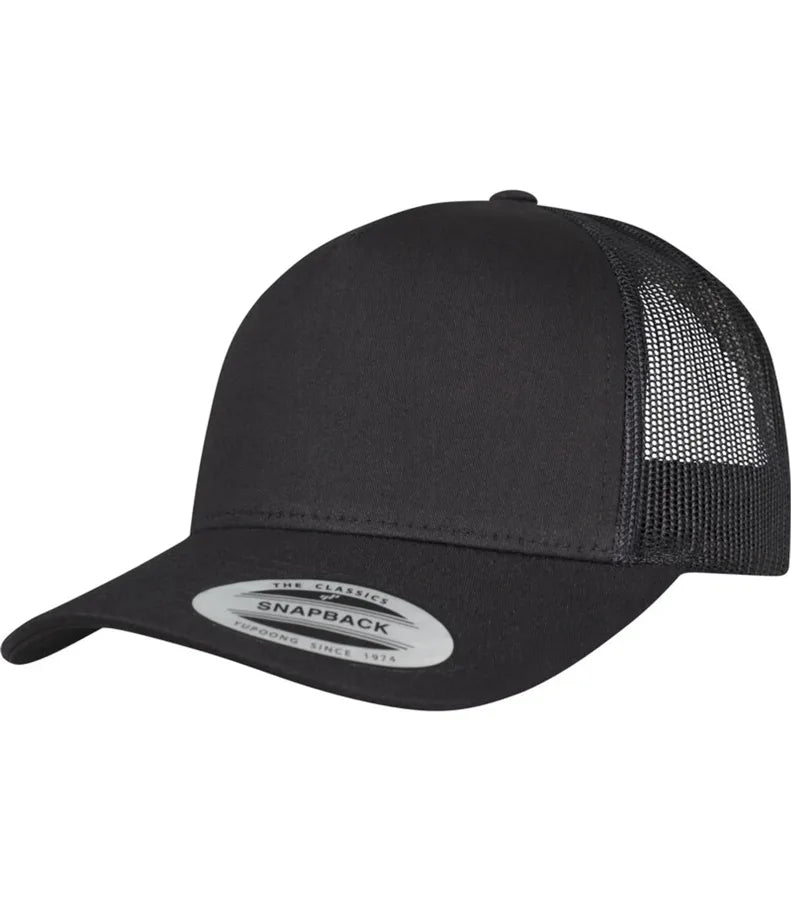 5-Panel Retro Trucker Cap Black