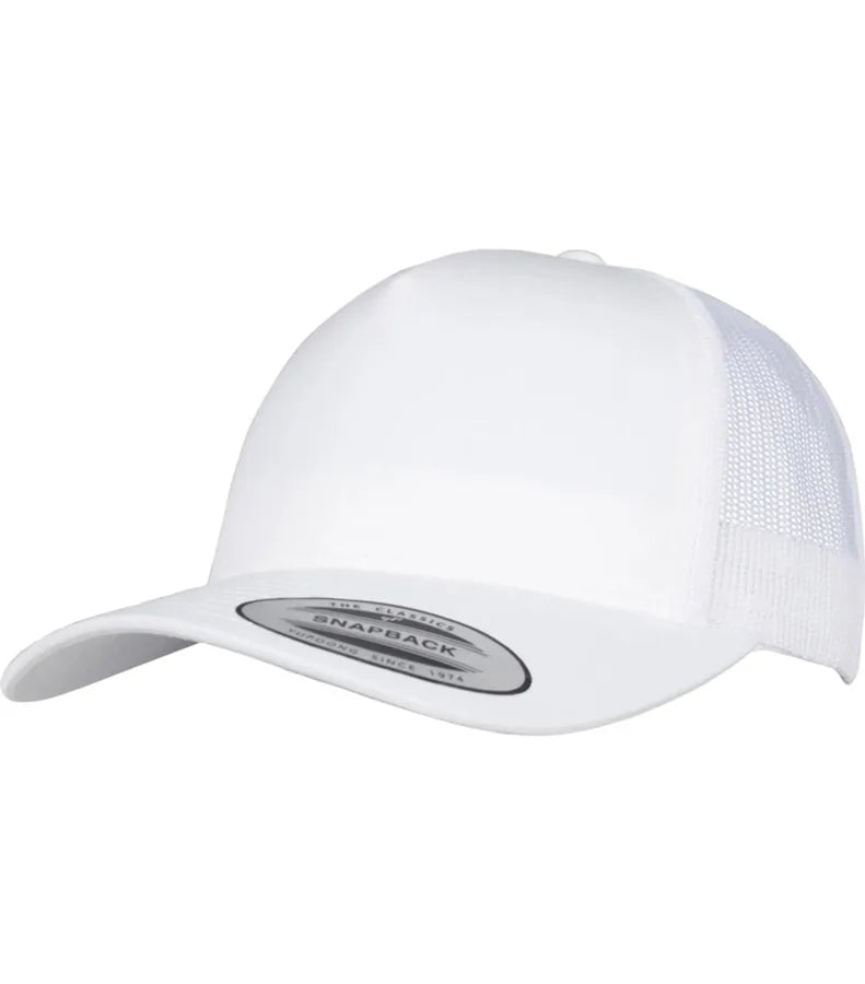 5-Panel Retro Trucker Cap White