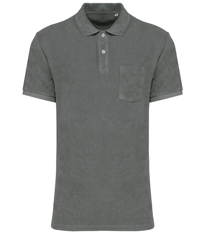 Men's Terry Towel polo shirt IronGrey