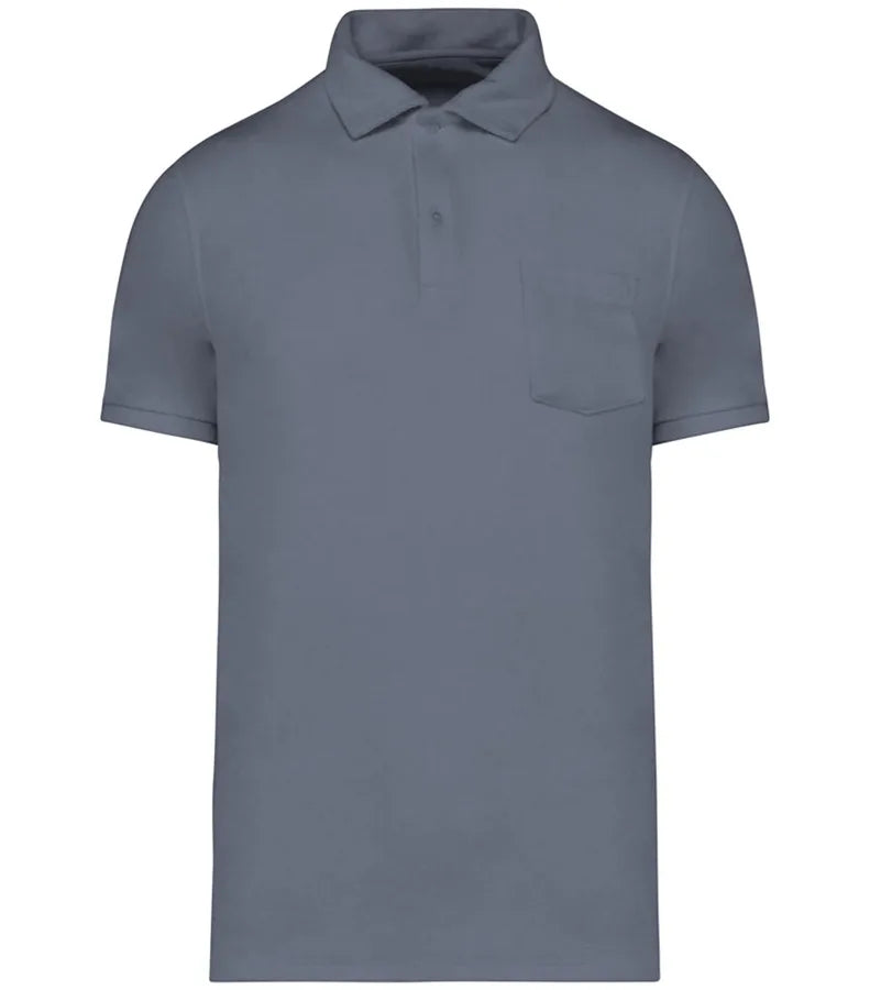 Men's Terry Towel polo shirt MineralGrey