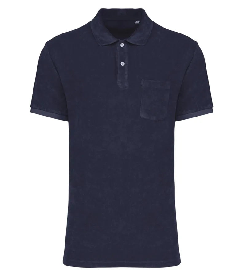 Men's Terry Towel polo shirt NavyBlue