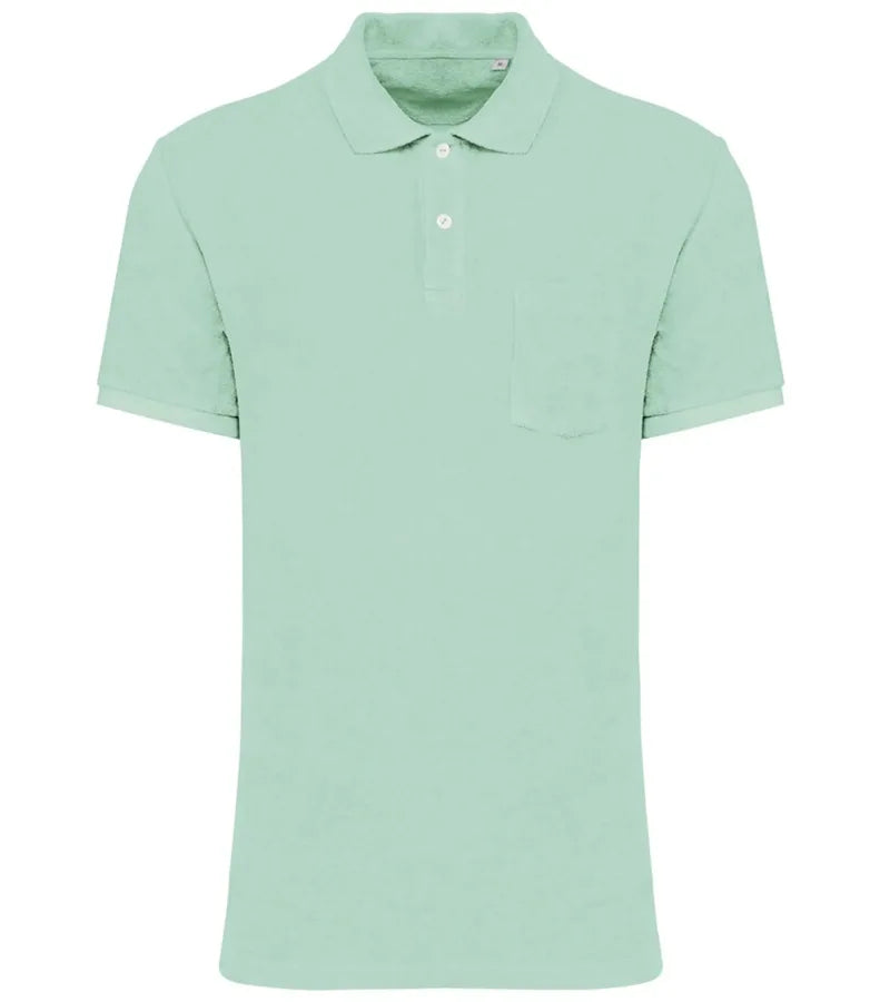 Men's Terry Towel polo shirt BrookGreen