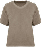 Ladies Towel Terry Tee CreamCoffee