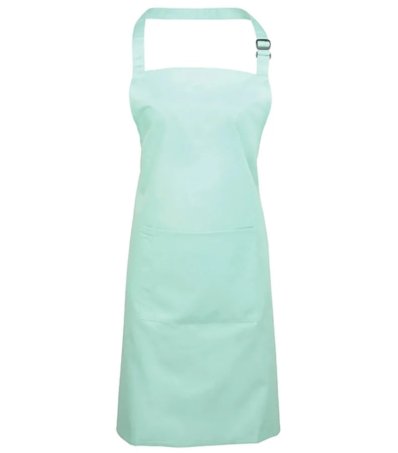 Colours bib apron with pocket Aqua