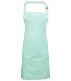 Colours bib apron with pocket Aqua