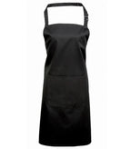 Colours bib apron with pocket Black