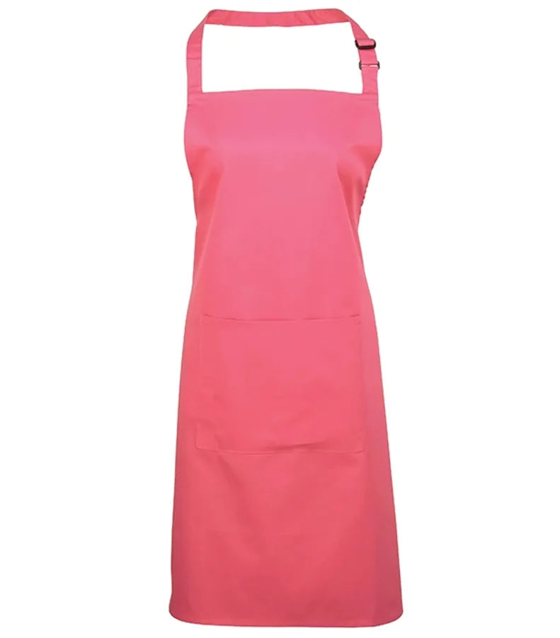 Colours bib apron with pocket Fuchsia