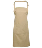 Colours bib apron with pocket Khaki