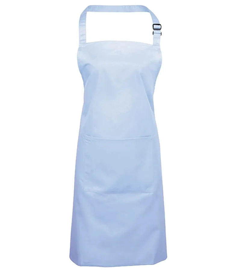Colours bib apron with pocket LightBlue