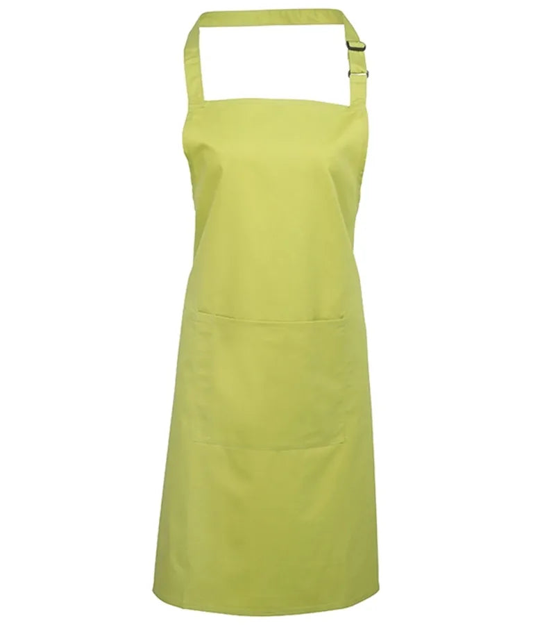 Colours bib apron with pocket Lime