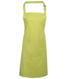 Colours bib apron with pocket Lime