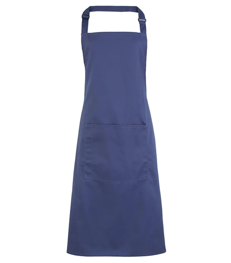 Colours bib apron with pocket MarineBlue