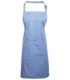 Colours bib apron with pocket MidBlue
