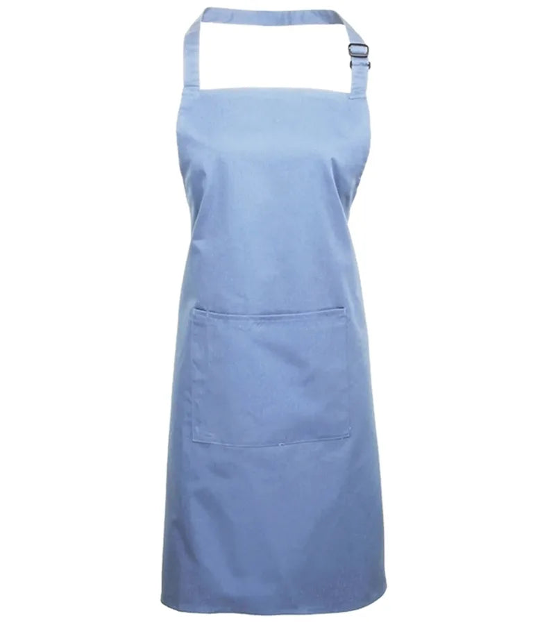Colours bib apron with pocket MidBlue