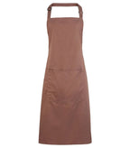 Colours bib apron with pocket Mocha