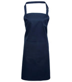 Colours bib apron with pocket Navy