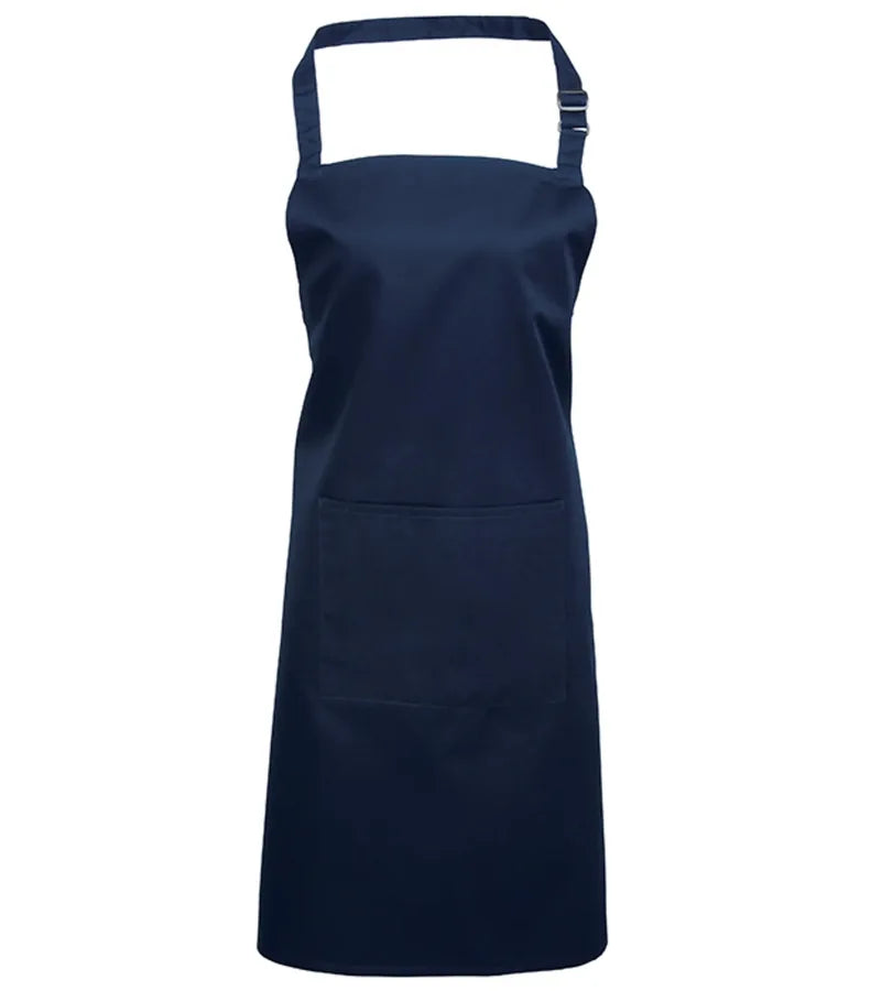 Colours bib apron with pocket Navy