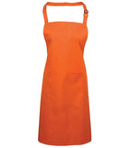 Colours bib apron with pocket Orange