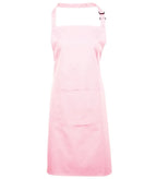 Colours bib apron with pocket Pink