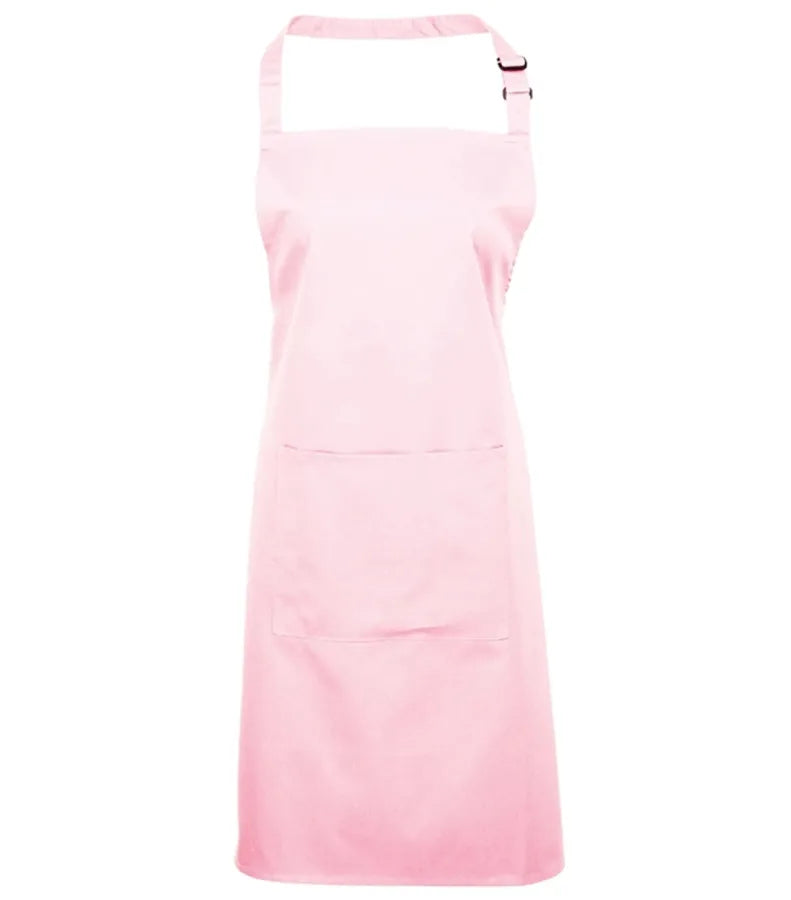 Colours bib apron with pocket Pink