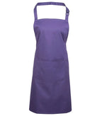 Colours bib apron with pocket Purple