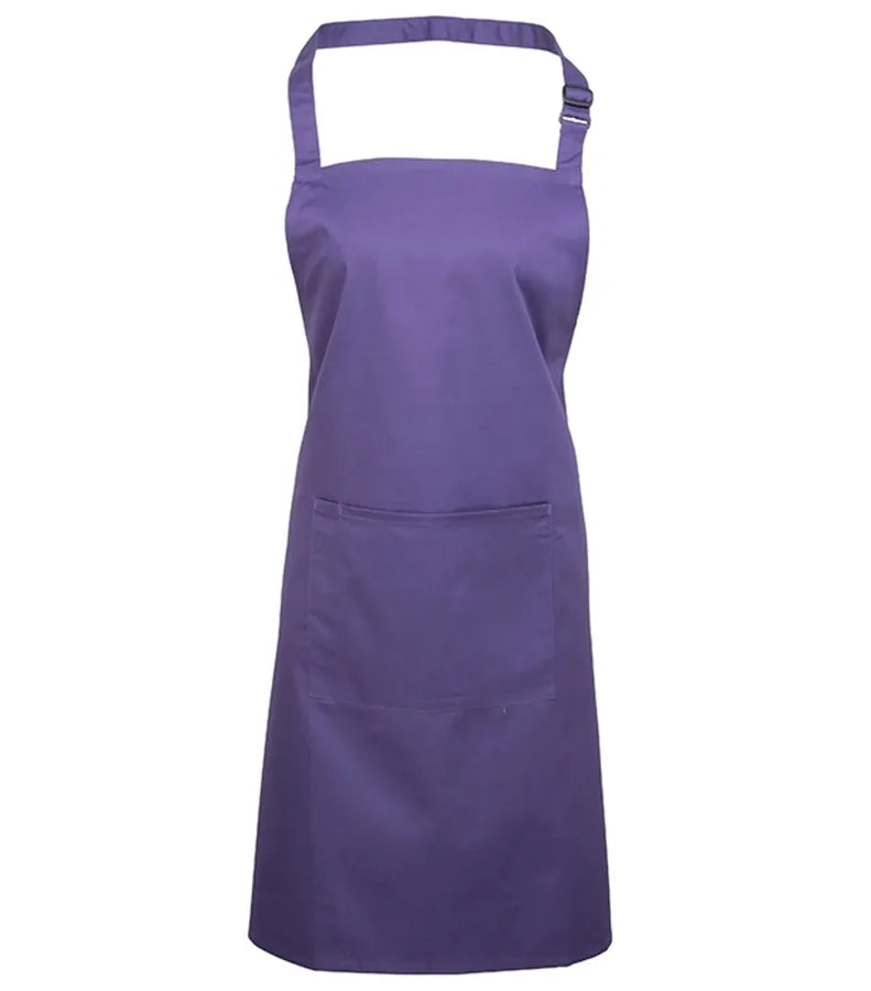 Colours bib apron with pocket Purple