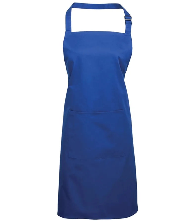 Colours bib apron with pocket Royal