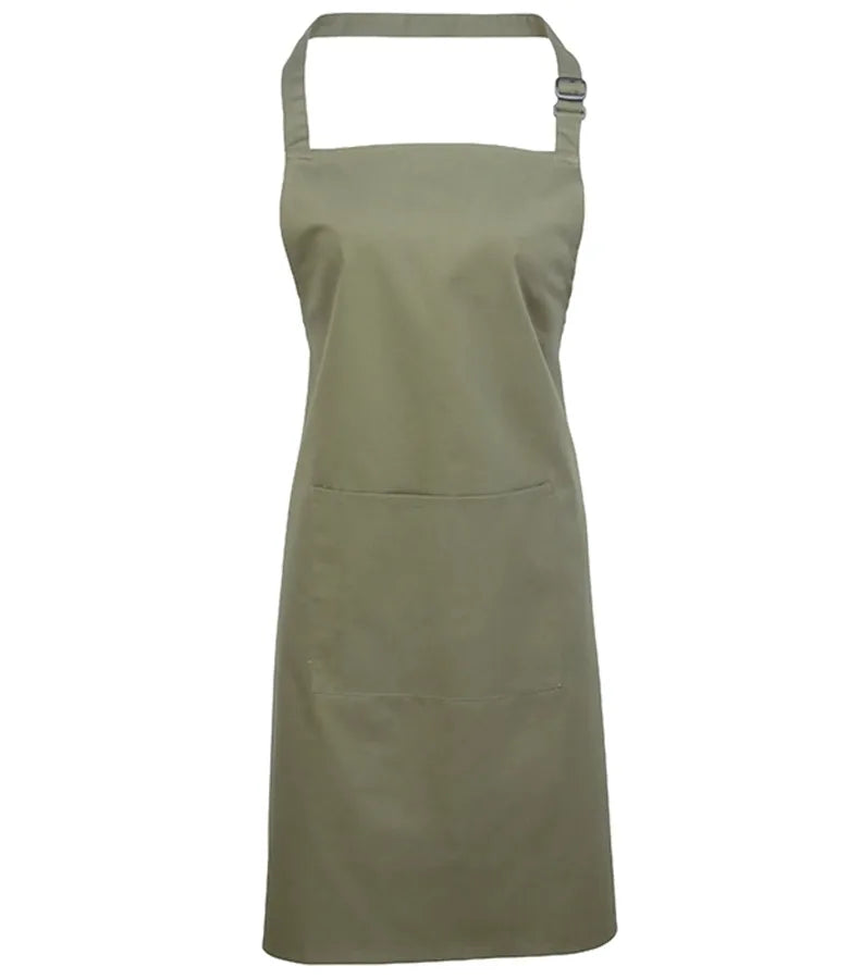 Colours bib apron with pocket Sage
