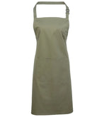 Colours bib apron with pocket Sage