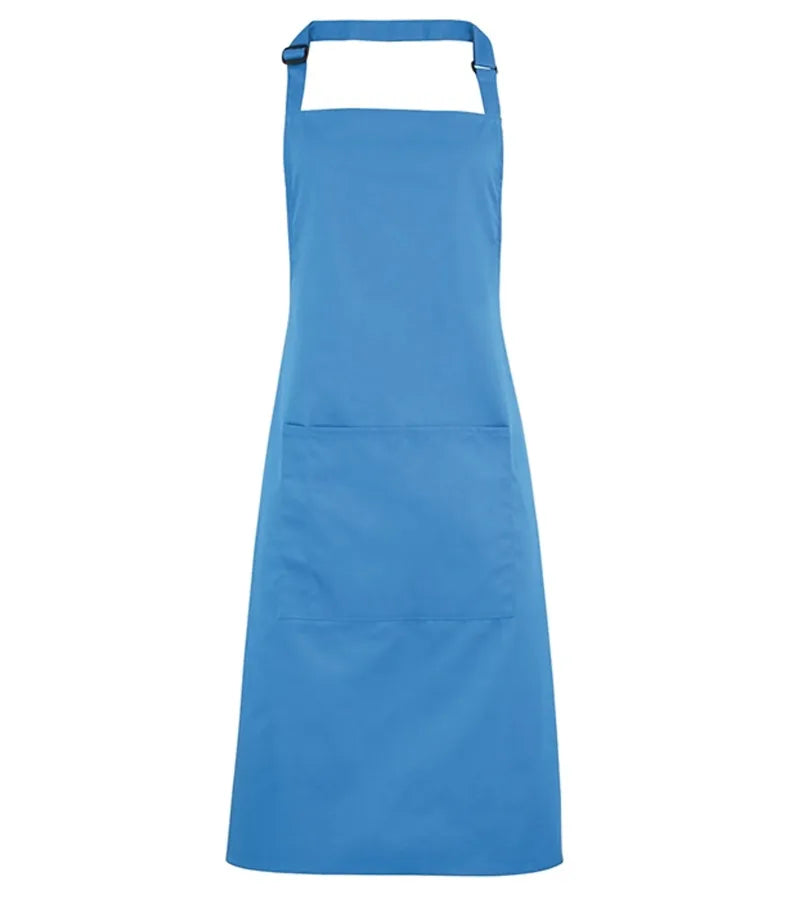 Colours bib apron with pocket Sapphire