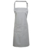 Colours bib apron with pocket Silver