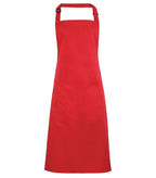 Colours bib apron with pocket StrawberryRed