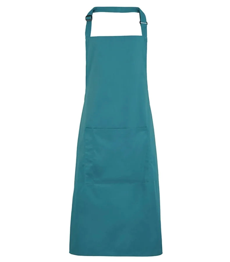 Colours bib apron with pocket Teal