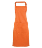 Colours bib apron with pocket Terracotta