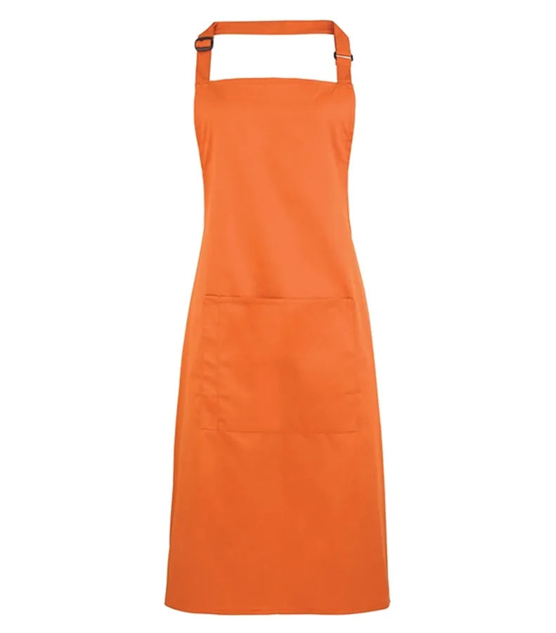 Colours bib apron with pocket Terracotta