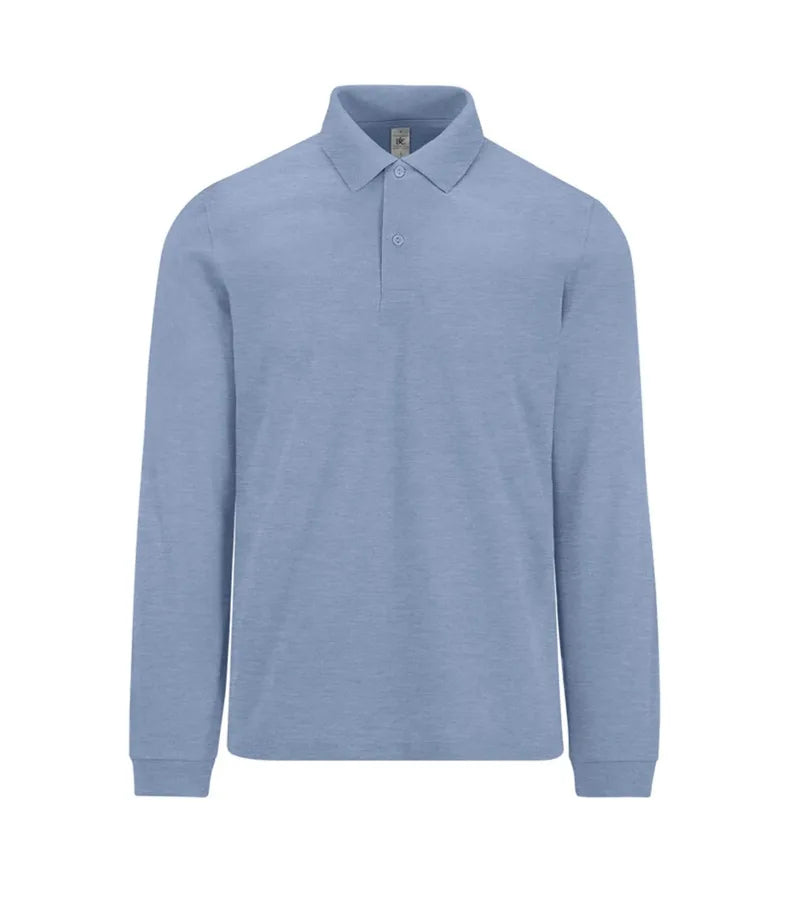 B&C My Polo 210 LSL HeatherBlue