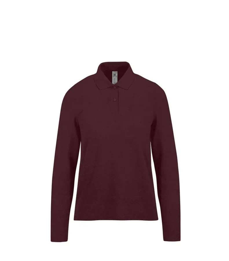 B&C My Polo 210 LSL/Woman HeatherBurgundy