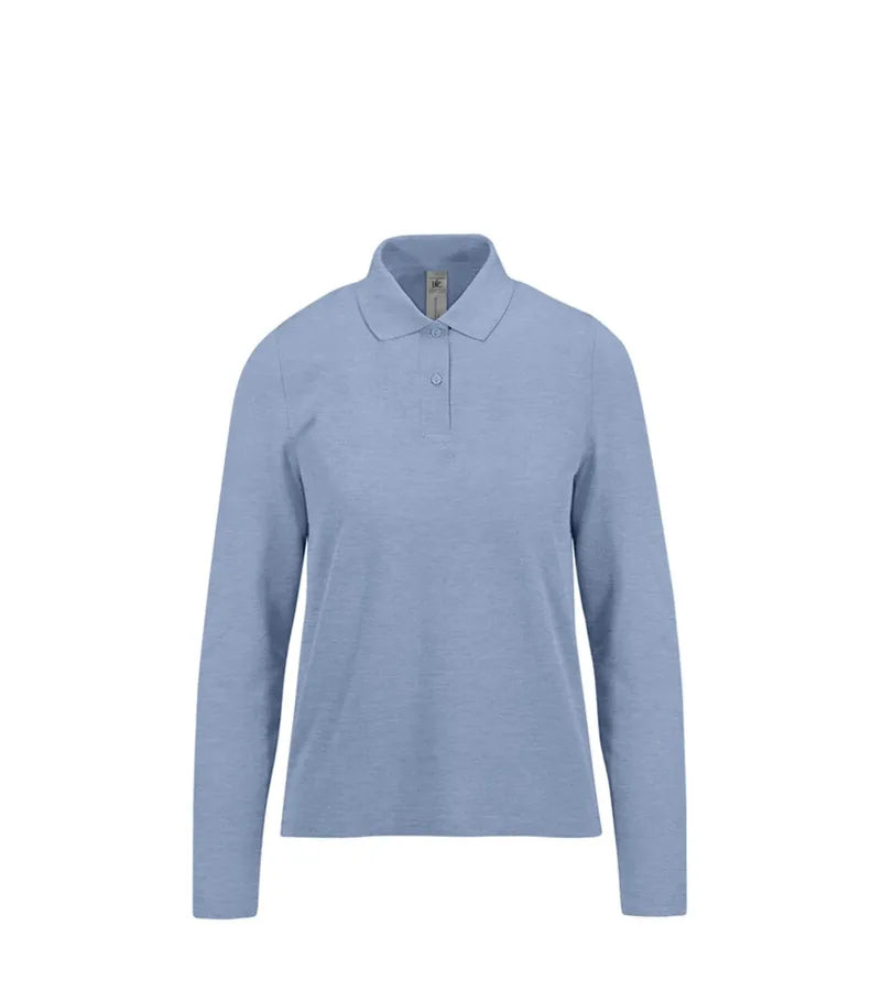 B&C My Polo 210 LSL/Woman HeatherBlue