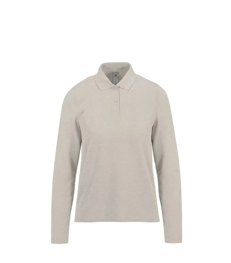 B&C My Polo 210 LSL/Woman HeatherGreyFog