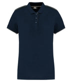 Ladies' Short-Sleeved Contrasting Day To Day Polo Navy/Silver