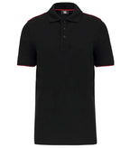 Men's Short-Sleeved Contrasting Day To Day Polo Black/Red