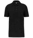 Men's Short-Sleeved Contrasting Day To Day Polo Black/Silver