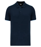 Men's Short-Sleeved Contrasting Day To Day Polo Navy/LightRoyalBlue