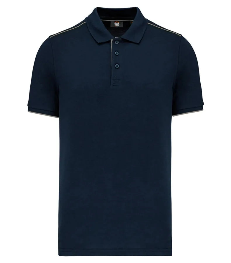 Men's Short-Sleeved Contrasting Day To Day Polo Navy/Silver