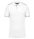 Men's Short-Sleeved Contrasting Day To Day Polo White/Navy