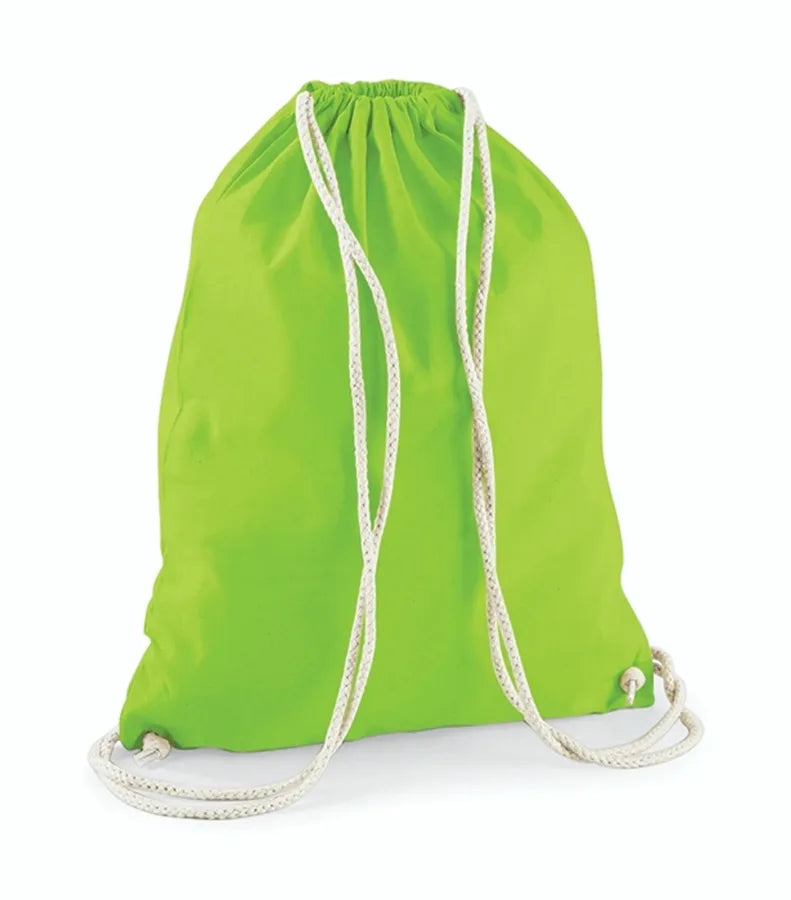 Cotton Gymsac LimeGreen